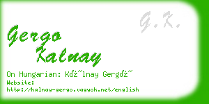 gergo kalnay business card
